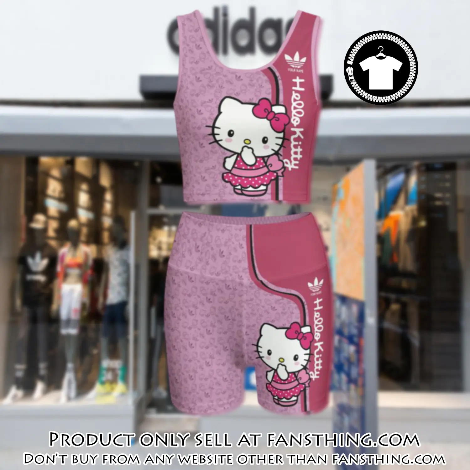 Adidas hello kitty summer women sport bra yoga set running outfit sby1039 fst0700200